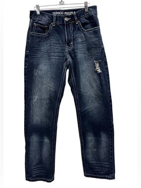 Indigo People Men’s Distressed Jeans - Blue Size 30